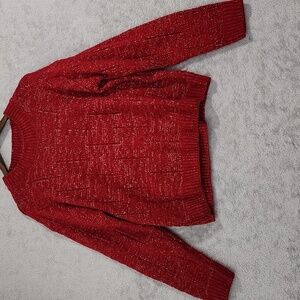 NEW Weatherproof Vintage Womens XL Textured Knit Sweater Crew neck Shimmer